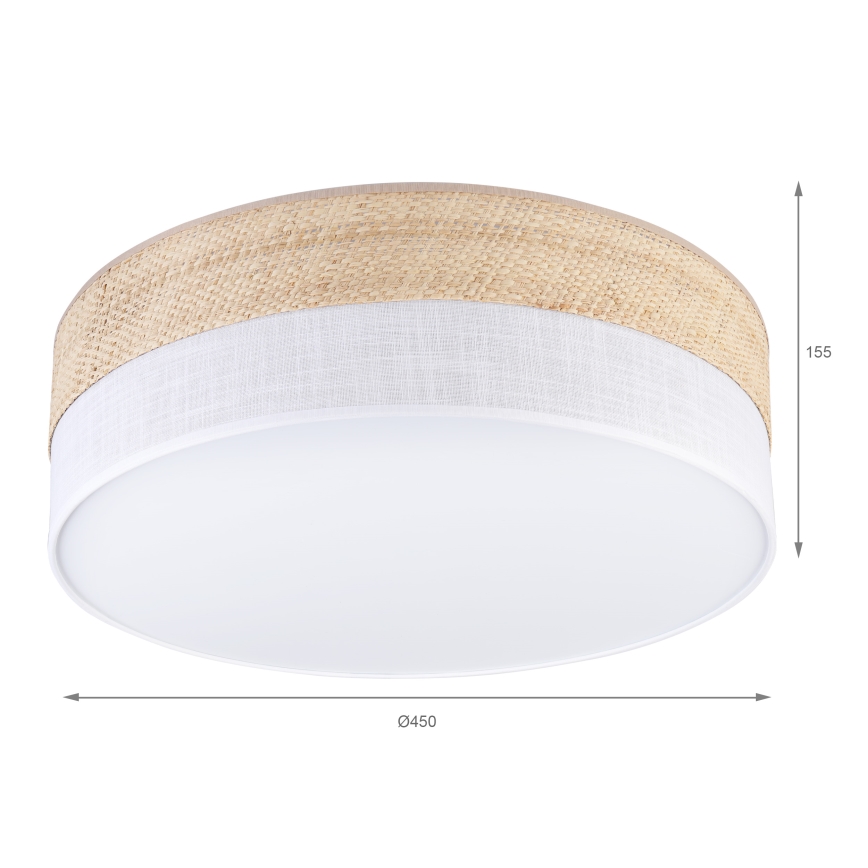 LED stropna svetilka SIRJA BOHO LED/36W/230V 4000K premer 45 cm bežna/bela