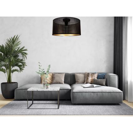 Stropna luč ALDO 1xE27/60W/230V premer 40 cm črna