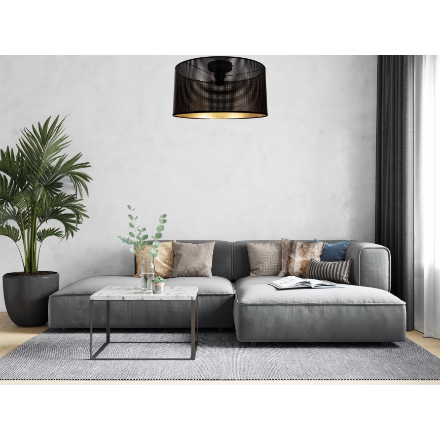 Stropna luč ALDO 1xE27/60W/230V premer 40 cm črna