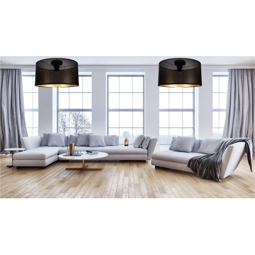 Stropna luč ALDO 1xE27/60W/230V premer 40 cm črna