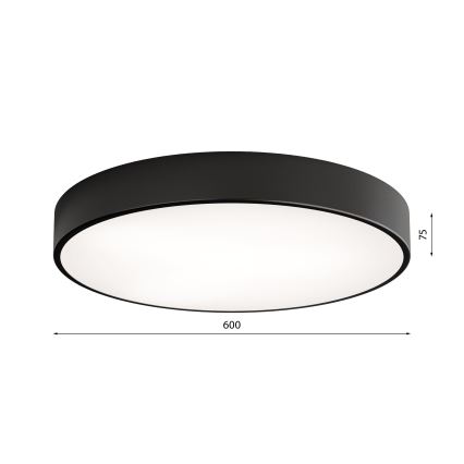 Stropna luč CLEO 5xE27/24W/230V d. 60 cm črna