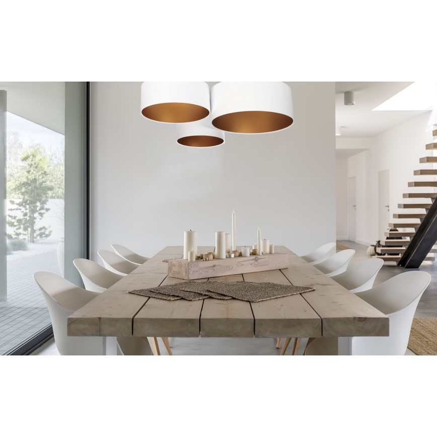 Stropna luč SPACE 3xE27/60W/230V bela/zlata
