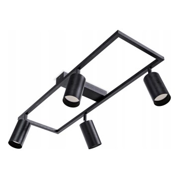 Stropna reflektorska svetilka 4xGU10/30W/230V črna