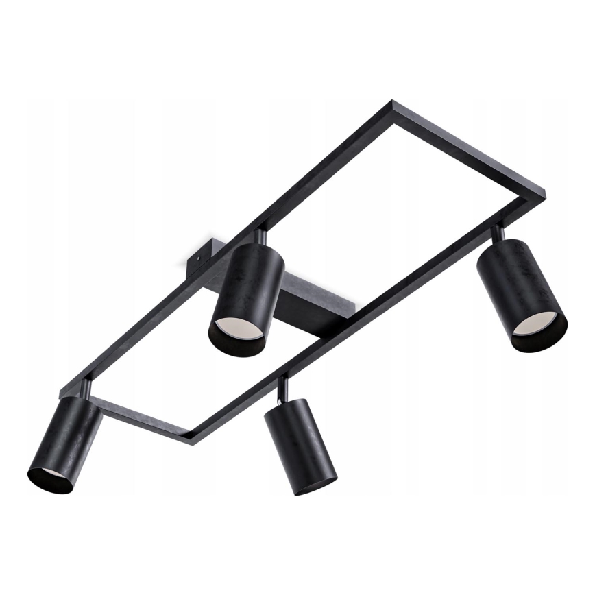 Stropna reflektorska svetilka 4xGU10/30W/230V črna