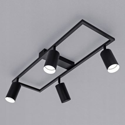 Stropna reflektorska svetilka 4xGU10/30W/230V črna