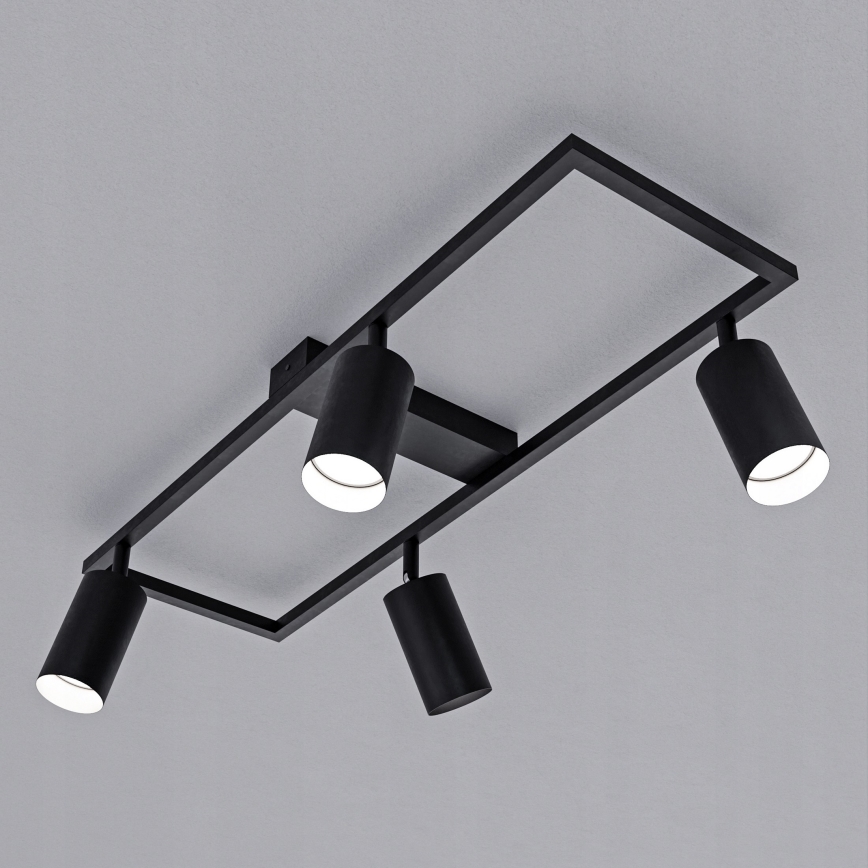 Stropna reflektorska svetilka 4xGU10/30W/230V črna
