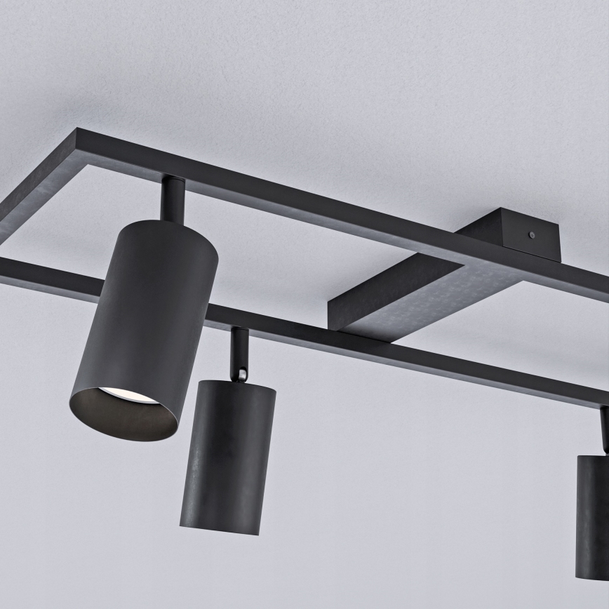 Stropna reflektorska svetilka 4xGU10/30W/230V črna