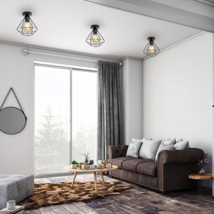 Stropna svetilka 1xE27/40W/230V črna