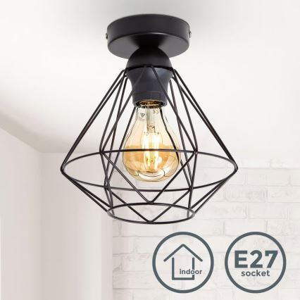 Stropna svetilka 1xE27/40W/230V črna