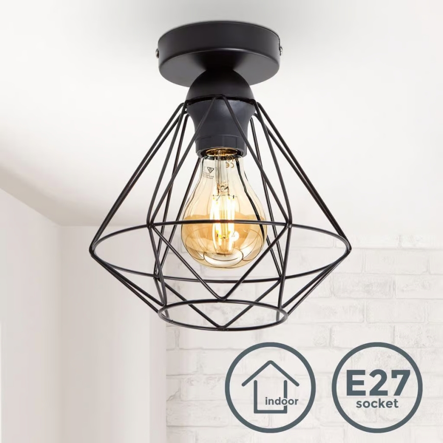 Stropna svetilka 1xE27/40W/230V črna