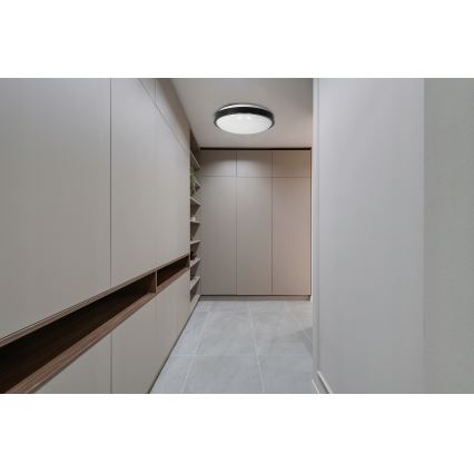 Stropna svetilka 2xE27/40W/230V, premer 29,5 cm, črna