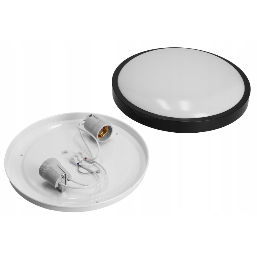 Stropna svetilka 2xE27/40W/230V, premer 29,5 cm, črna