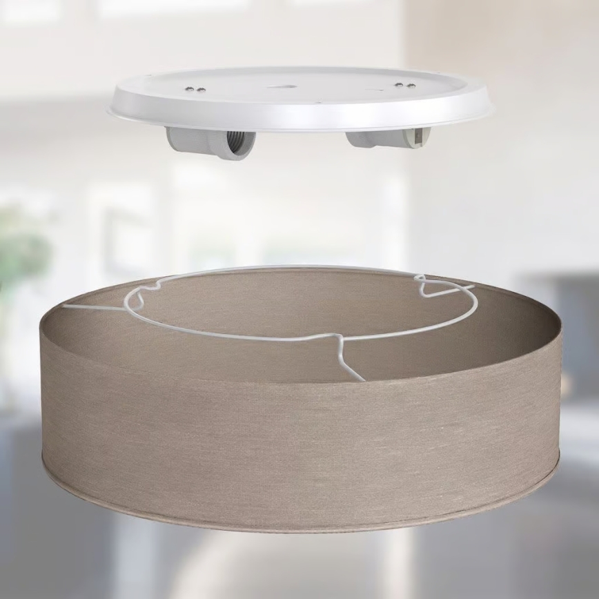 Stropna svetilka 2xE27/40W/230V, premer 38 cm, bež