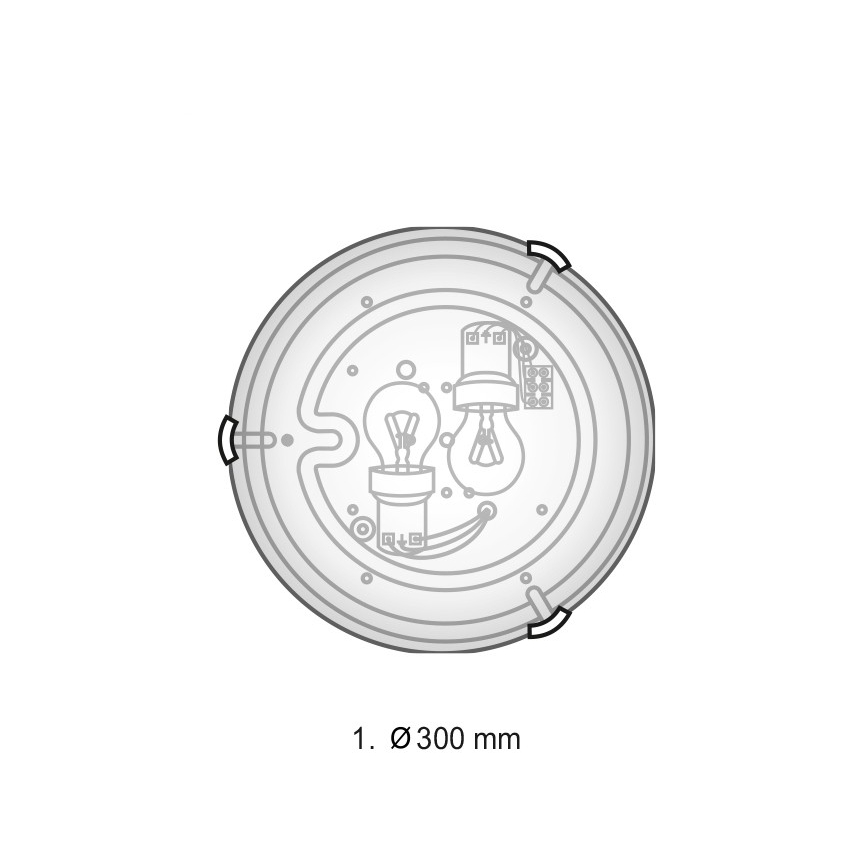Stropna svetilka 2xE27/60W/230V