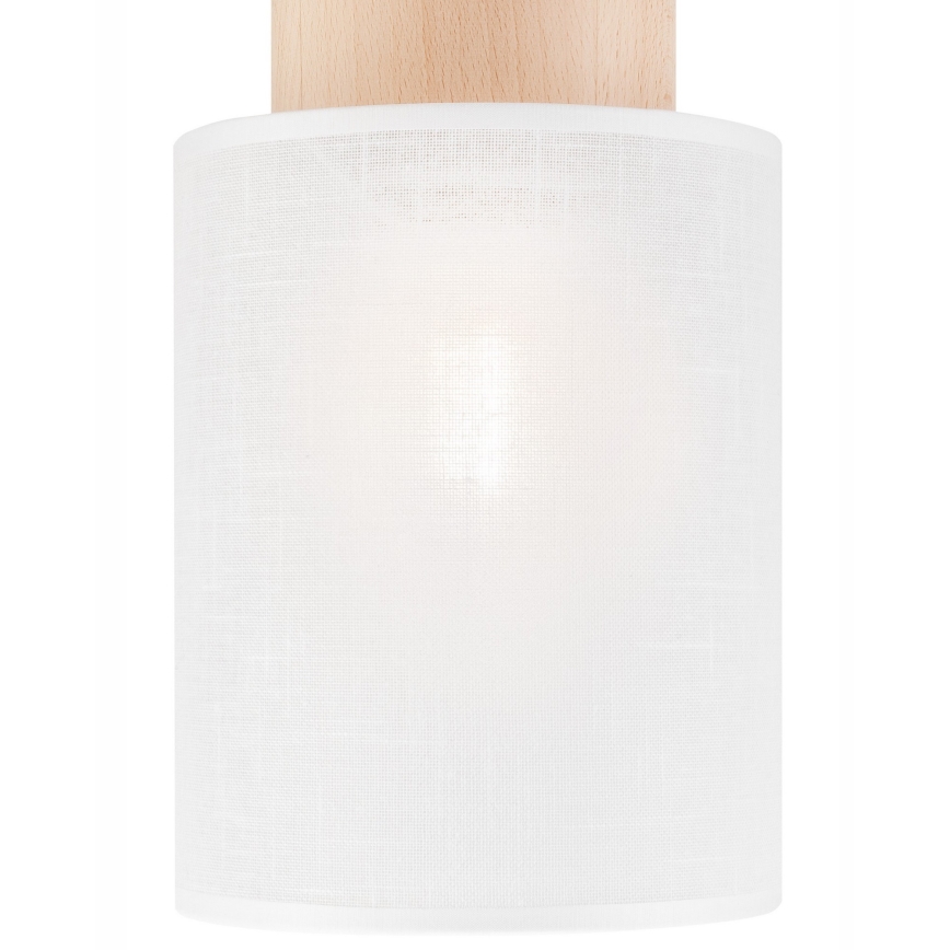 Stropna svetilka ARI 1xE27/60W/230V pr. 16 cm bela bukev