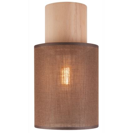 Stropna svetilka ARI 1xE27/60W/230V pr. 16 cm rjava bukev