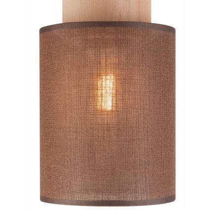 Stropna svetilka ARI 1xE27/60W/230V pr. 16 cm rjava bukev