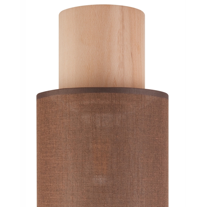 Stropna svetilka ARI 1xE27/60W/230V pr. 16 cm rjava bukev