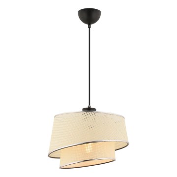 Stropna svetilka BARETTE 1xE27/60W/230V kremasta/leskasti krom