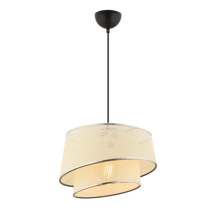Stropna svetilka BARETTE 1xE27/60W/230V kremasta/leskasti krom