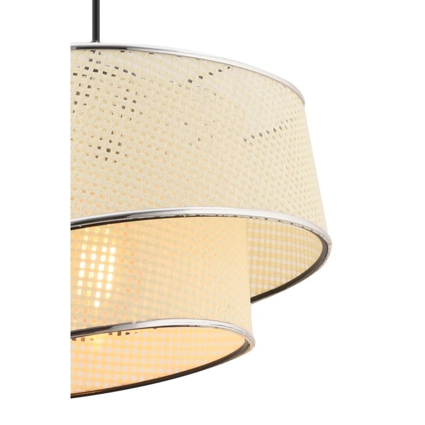 Stropna svetilka BARETTE 1xE27/60W/230V kremasta/leskasti krom