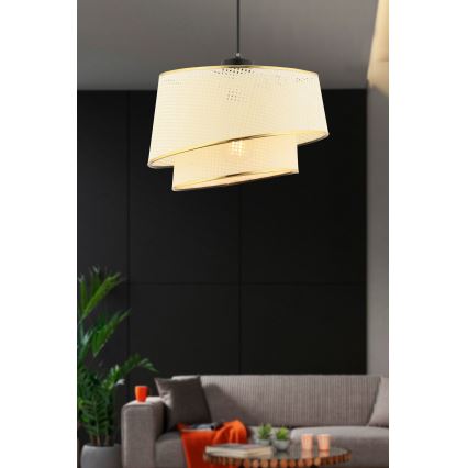 Stropna svetilka BARETTE 1xE27/60W/230V kremna/zlata