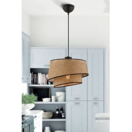 Stropna svetilka BARETTE 1xE27/60W/230V rjava/črna