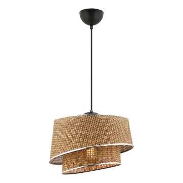 Stropna svetilka BARETTE 1xE27/60W/230V rjava/lesk krom