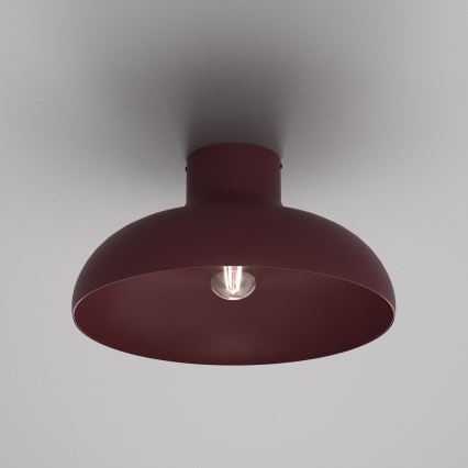 Stropna svetilka BASCA 1xE27/15W/230V, premer 40 cm, bordó