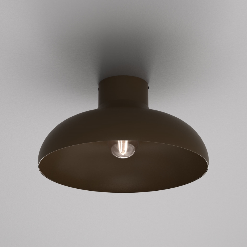 Stropna svetilka BASCA 1xE27/15W/230V, premer 40 cm, rjava