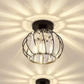 Stropna svetilka BELLA 1xE27/40W/230V, Ø 20 cm, črna