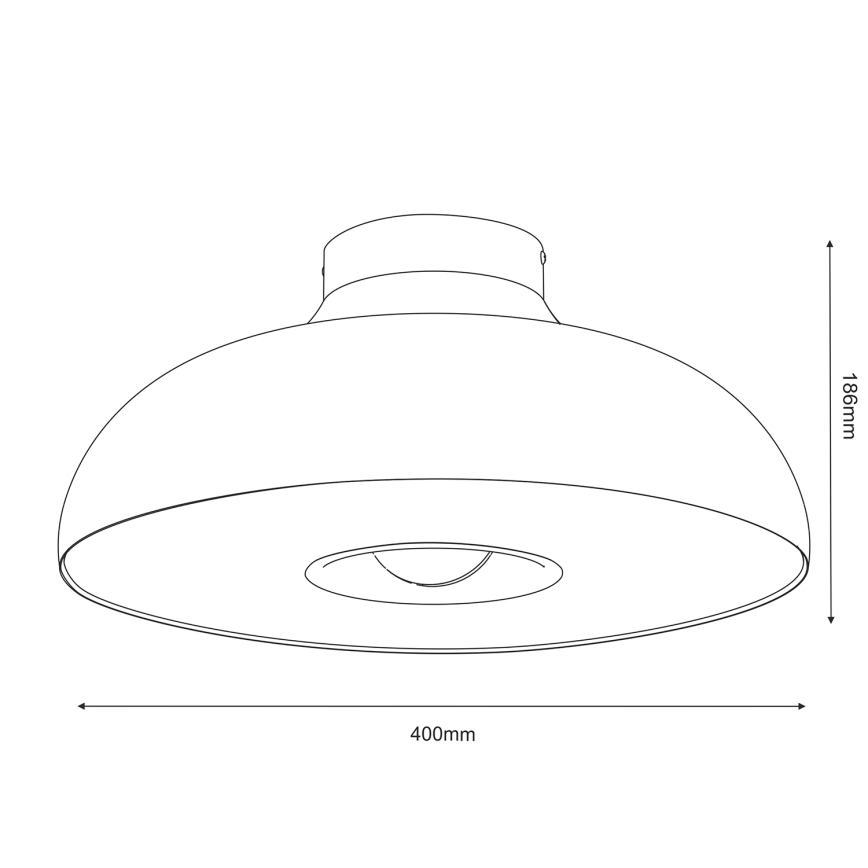 Stropna svetilka BILBAO 1xE27/15W/230V pr. 40 cm medenina
