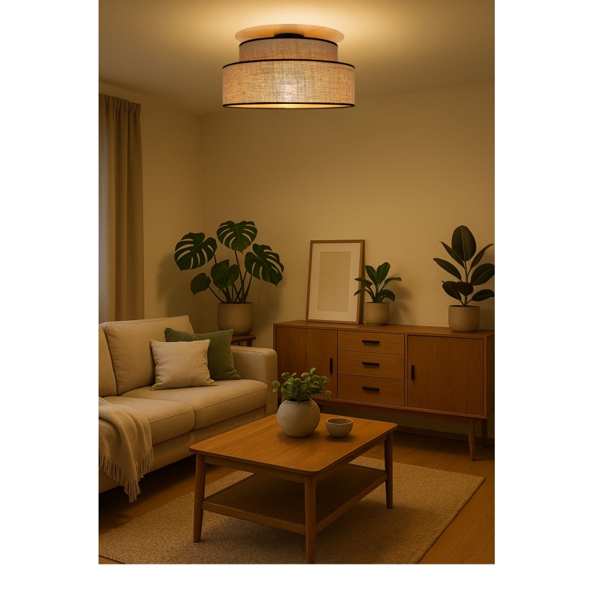 Stropna svetilka BOHO 1xE27/60W/230V bež