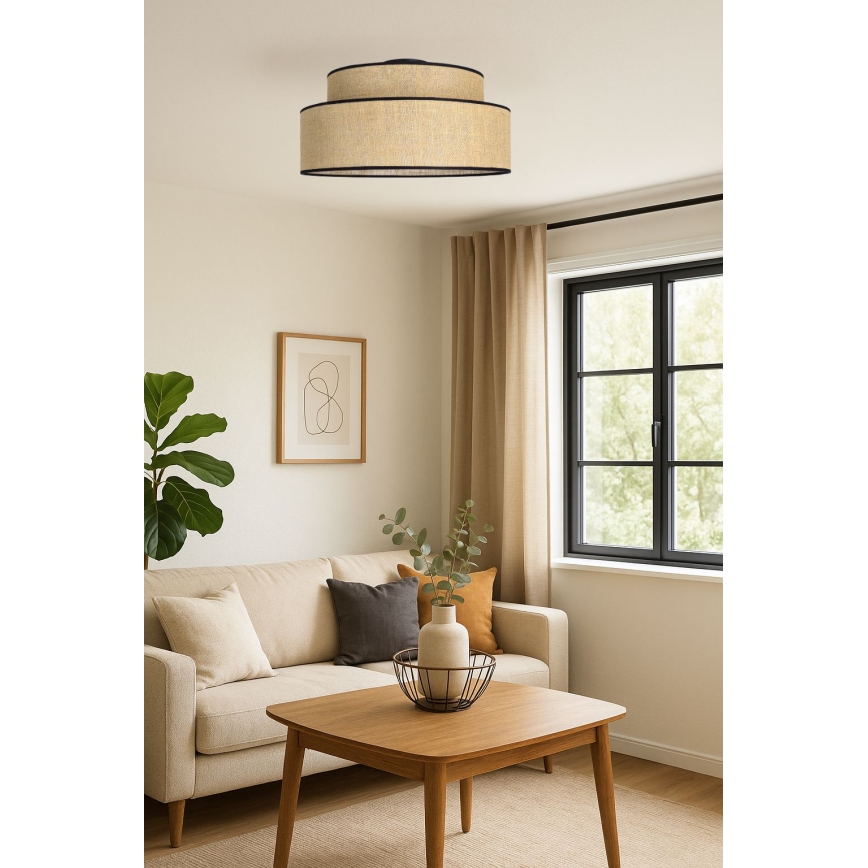 Stropna svetilka BOHO 1xE27/60W/230V bež