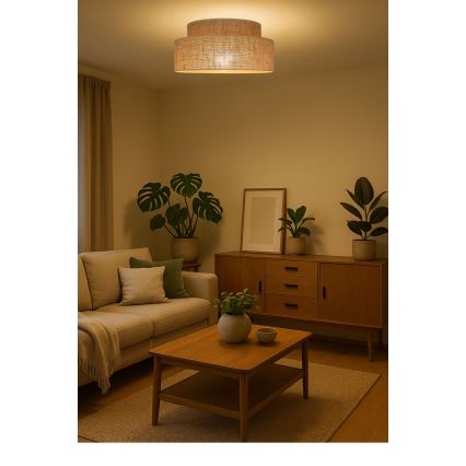 Stropna svetilka BOHO 1xE27/60W/230V bež