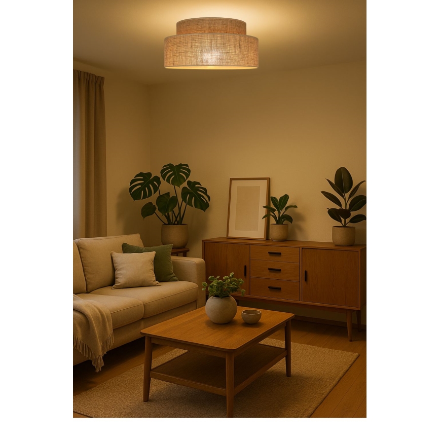 Stropna svetilka BOHO 1xE27/60W/230V bež