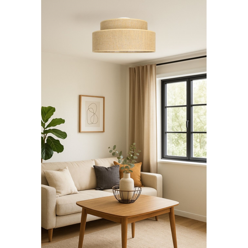 Stropna svetilka BOHO 1xE27/60W/230V bež
