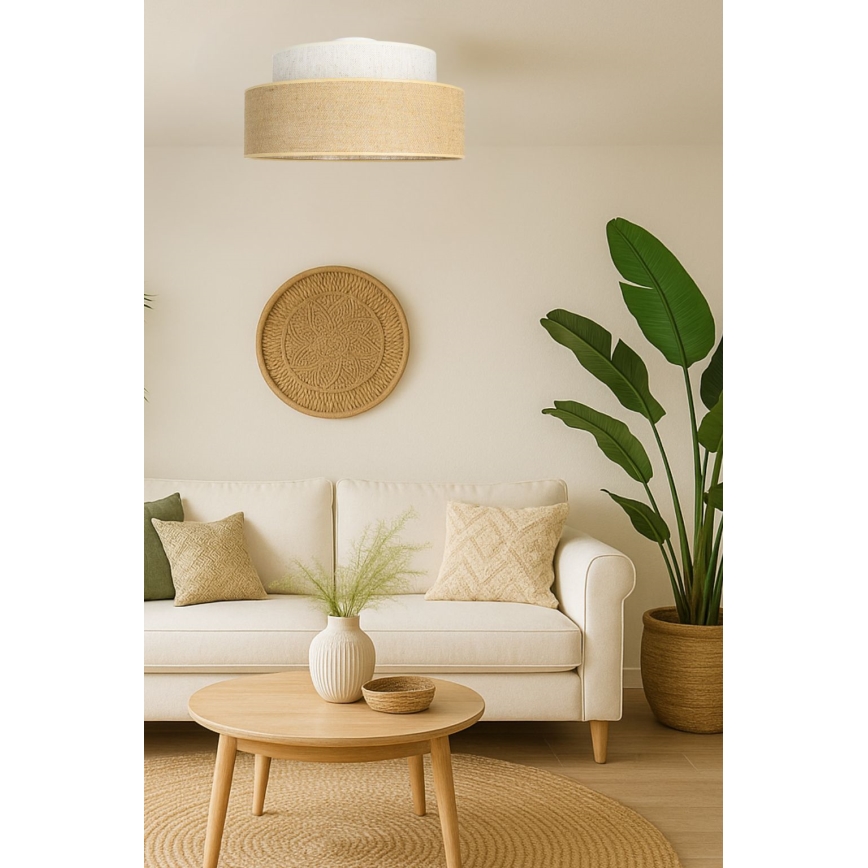 Stropna svetilka BOHO 1xE27/60W/230V krem barva/bež