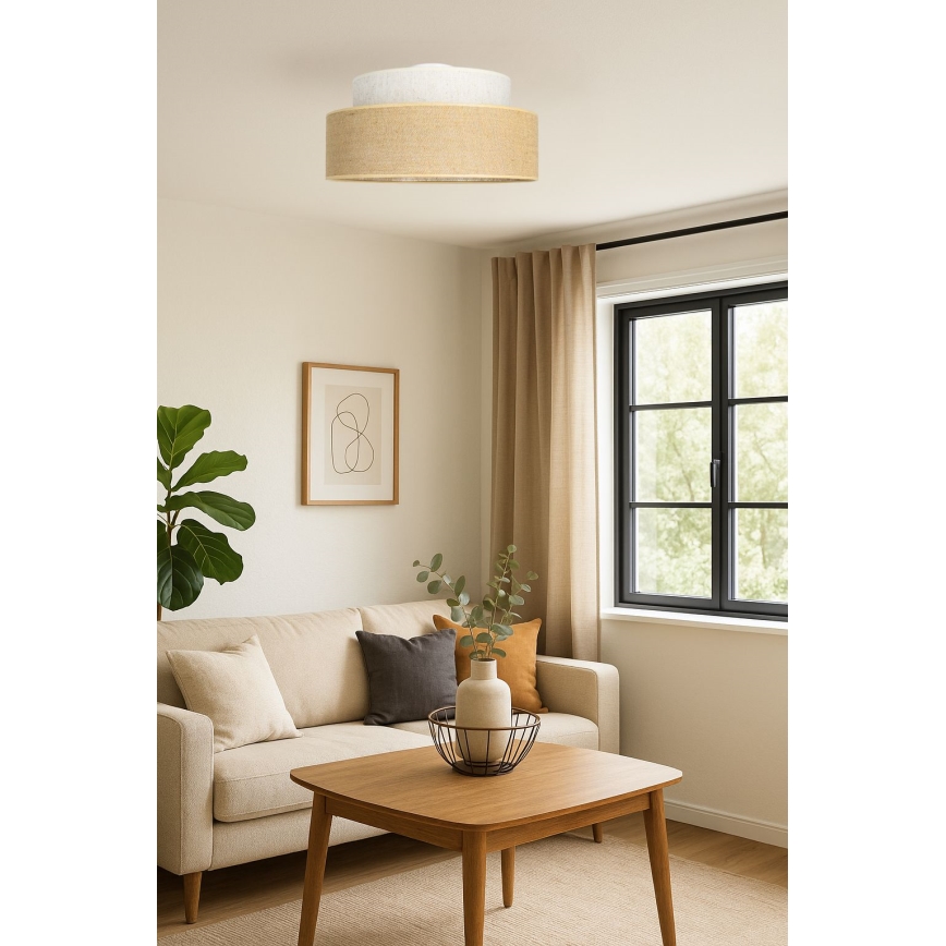 Stropna svetilka BOHO 1xE27/60W/230V krem barva/bež