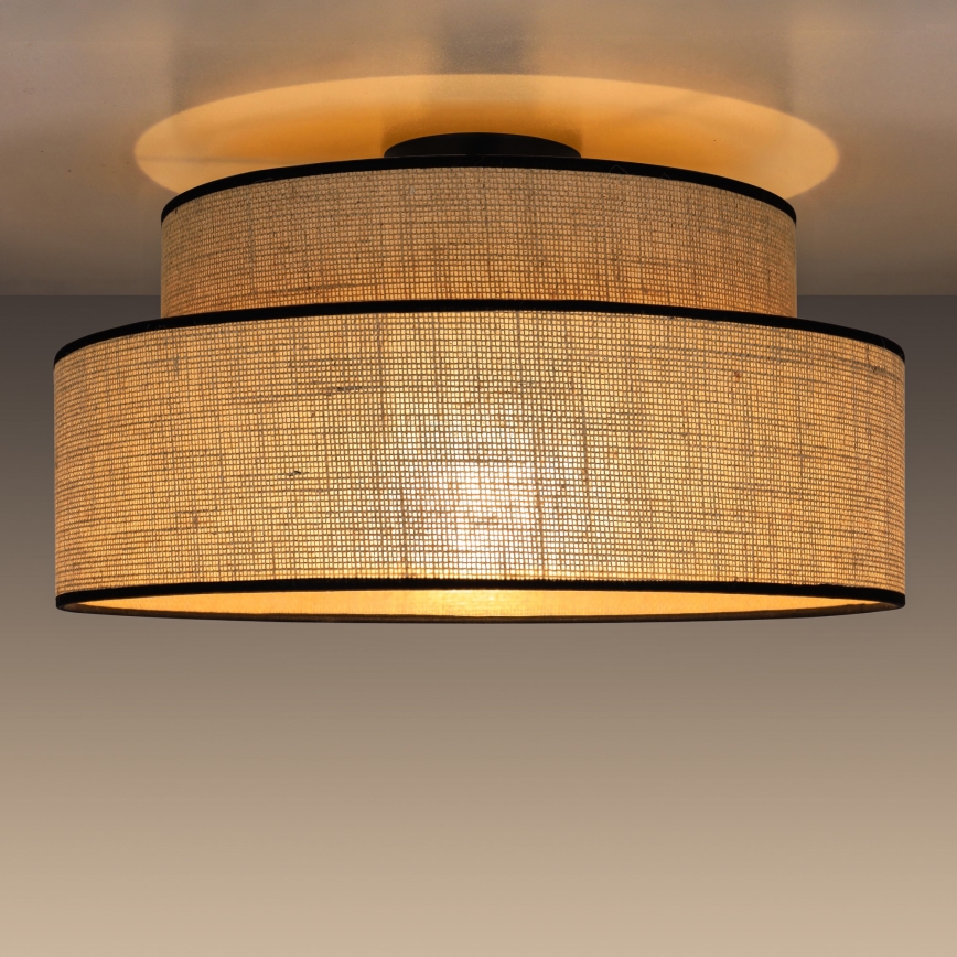 Stropna svetilka BOHO 1xE27/60W/230V pr. 40 cm bež