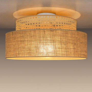 Stropna svetilka BOHO 1xE27/60W/230V pr. 40 cm ratan