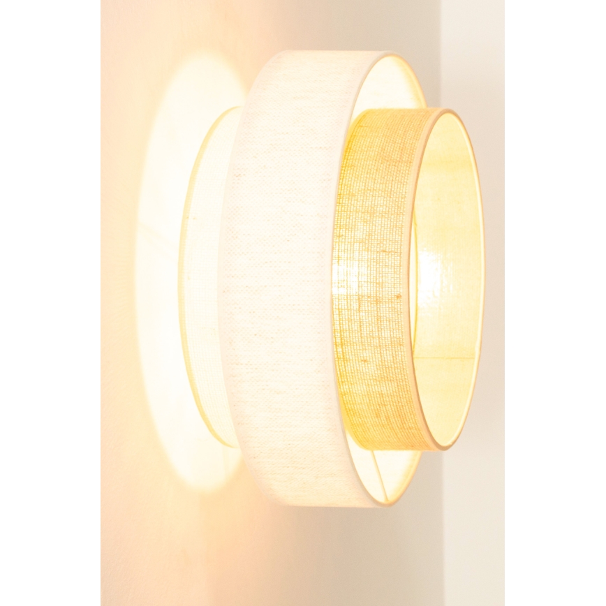 Stropna svetilka BOHO 1xE27/60W/230V, premer 40 cm, bela/juta