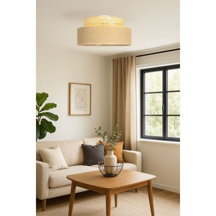 Stropna svetilka BOHO 1xE27/60W/230V ratan