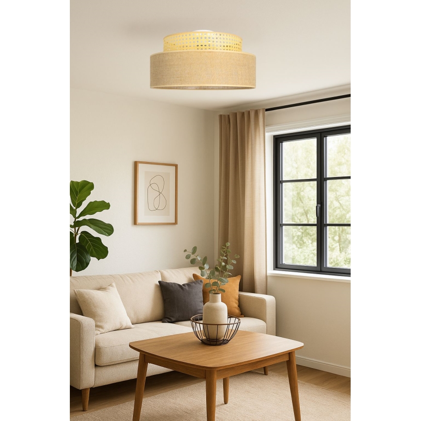 Stropna svetilka BOHO 1xE27/60W/230V ratan