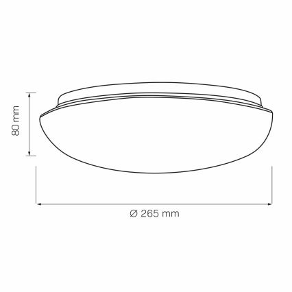 Stropna svetilka BONIFACY 1xE27/20W/230V pr. 26,5 cm bela