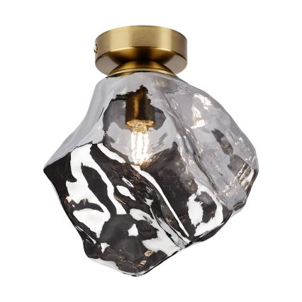 Stropna svetilka CRISTAL 1xE14/15W/230V medena/zadimljena črna