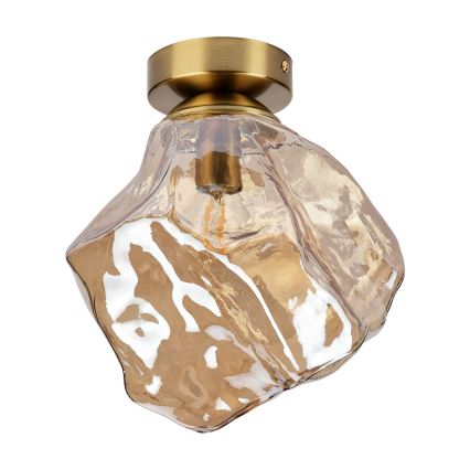 Stropna svetilka CRISTAL 1xE14/15W/230V medenina/dimno bež