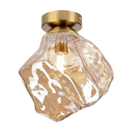 Stropna svetilka CRISTAL 1xE14/15W/230V medenina/dimno bež