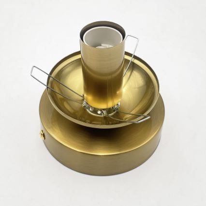 Stropna svetilka CRISTAL 1xE14/15W/230V medenina/dimno bež
