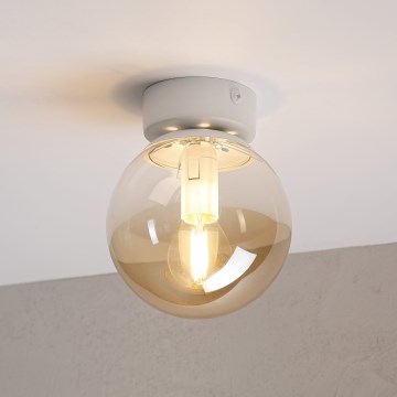 Stropna svetilka ELIAS 1xE14/5W/230V premer 13 cm bela/dimno bež